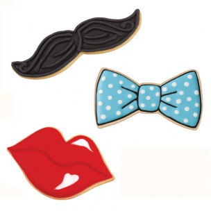 Tie/Mustache/Lips Cookie Cutter set