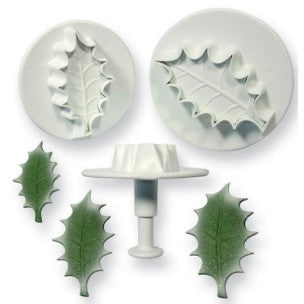 Large Holly Leaf plunger cutter set/3