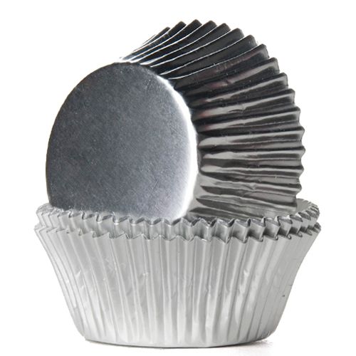 HOUSE OF MARIE 24 BAKING CUPS ZILVER FOLIE