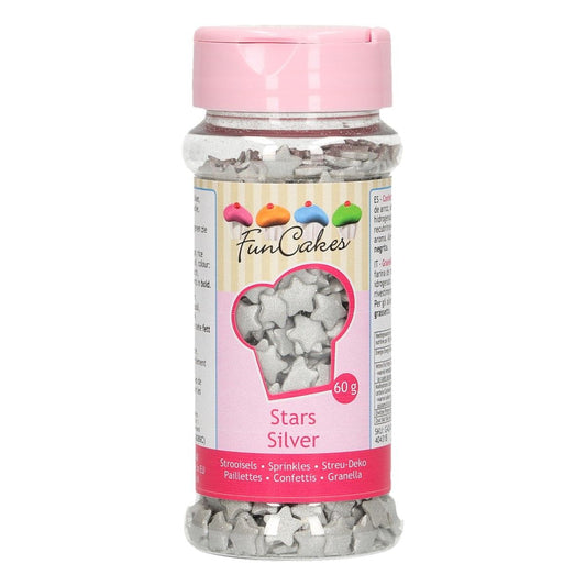 Funcakes  stars zilver mix