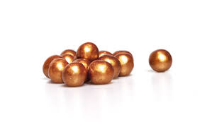 chocolade-koekjes parels copper 10mm ----100gr