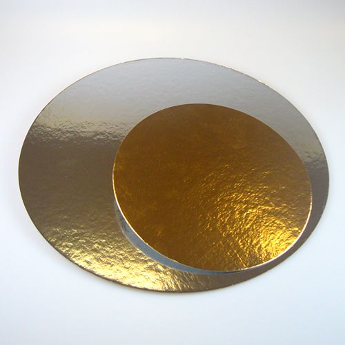 Funcakes taartkarton goud/zilver  -30cm -3 stuks