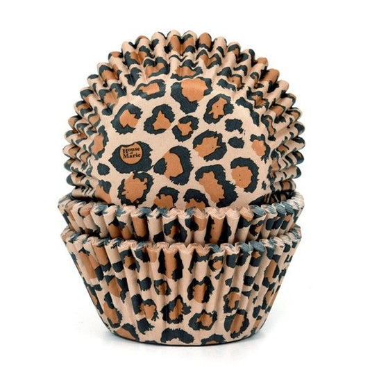 House of Marie baking cups luipaard  5ostuks
