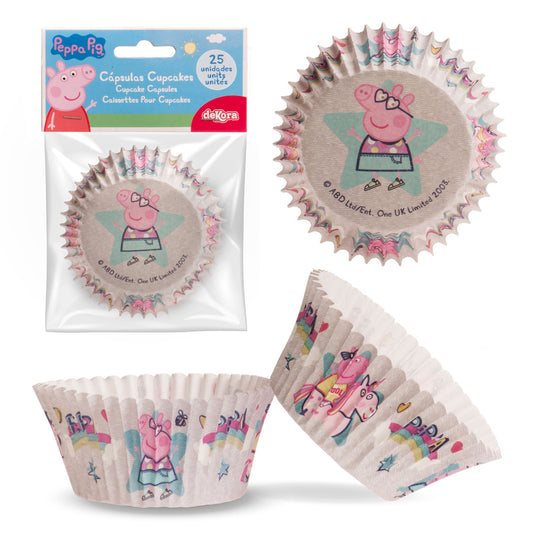 Peppa big baking cups 25 stuks