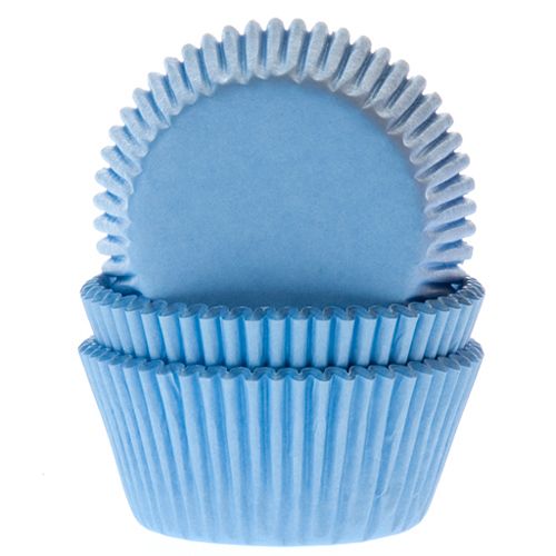 House of marie bakingcups licht blauw 50 stuks