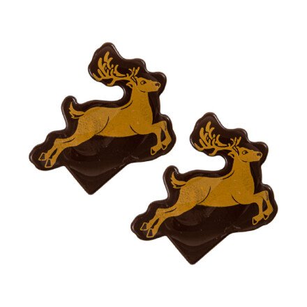 chocolade  rendier  6.5 cm x 6 cm
