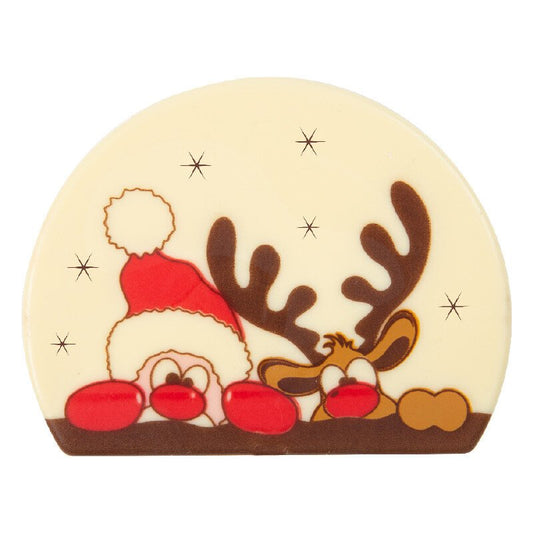 Chocolade zijkant voor buche /rendier -kerstman